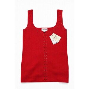 Carmen Marc Valvo Red Star Embellised Tank-Small- NWT $58 retail